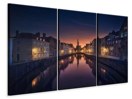 3-piece-canvas-print-sunset-in-brugge