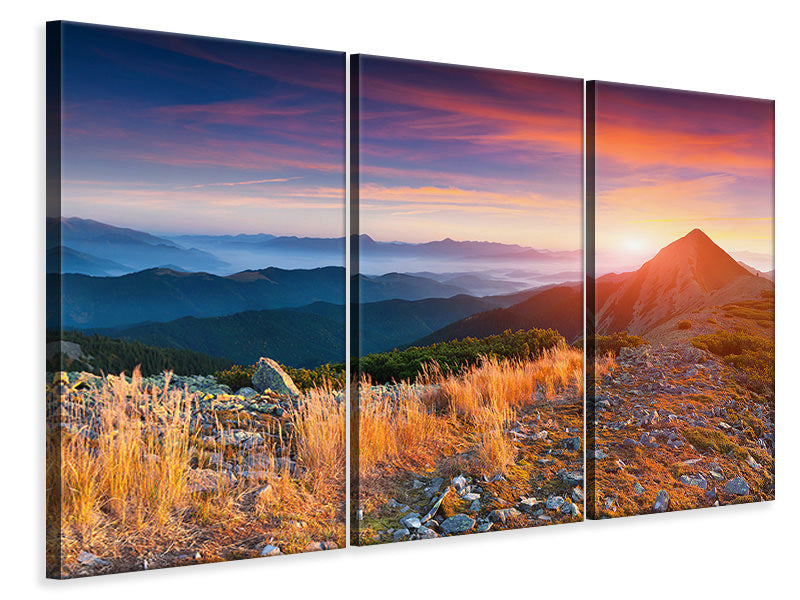 3-piece-canvas-print-sunset-in-the-alps