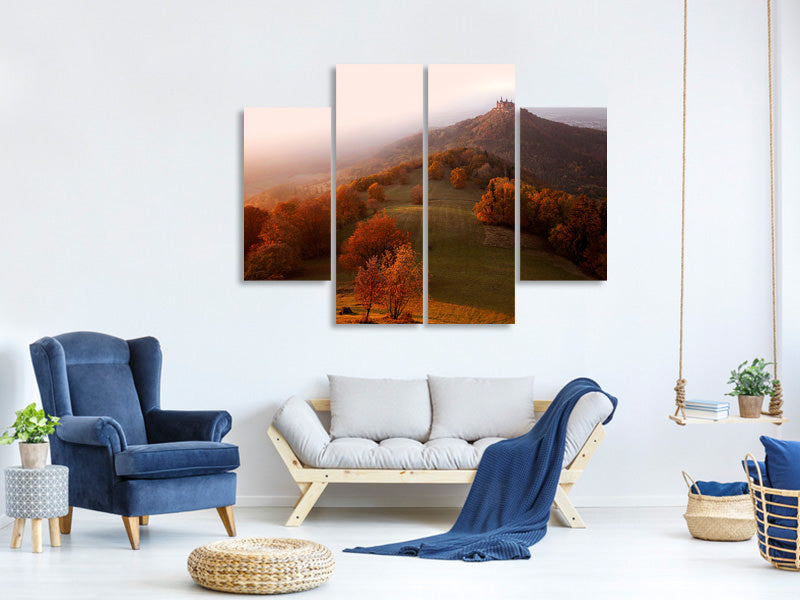 4-piece-canvas-print-autumn-on-the-swabian-alb