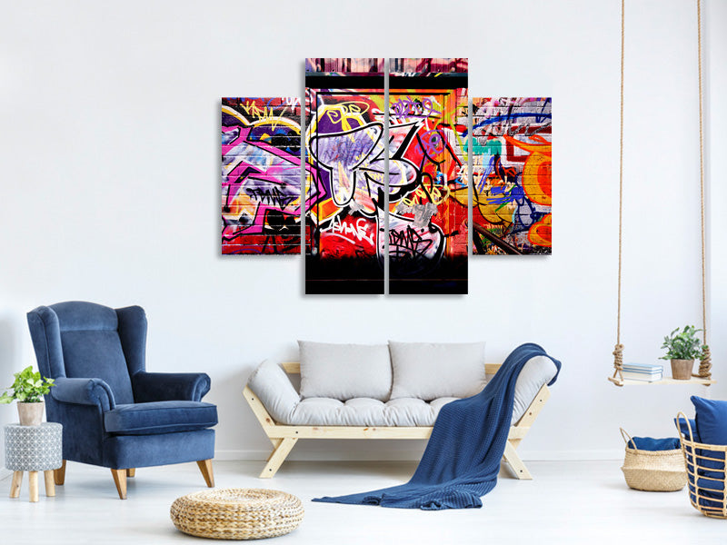 4-piece-canvas-print-graffiti-wall-art