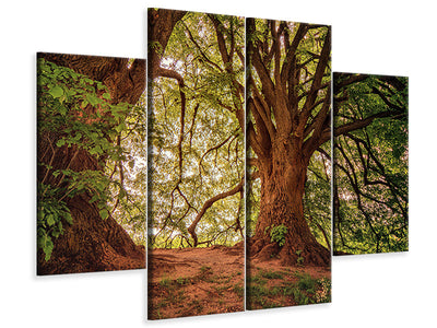 4-piece-canvas-print-in-the-dense-forest