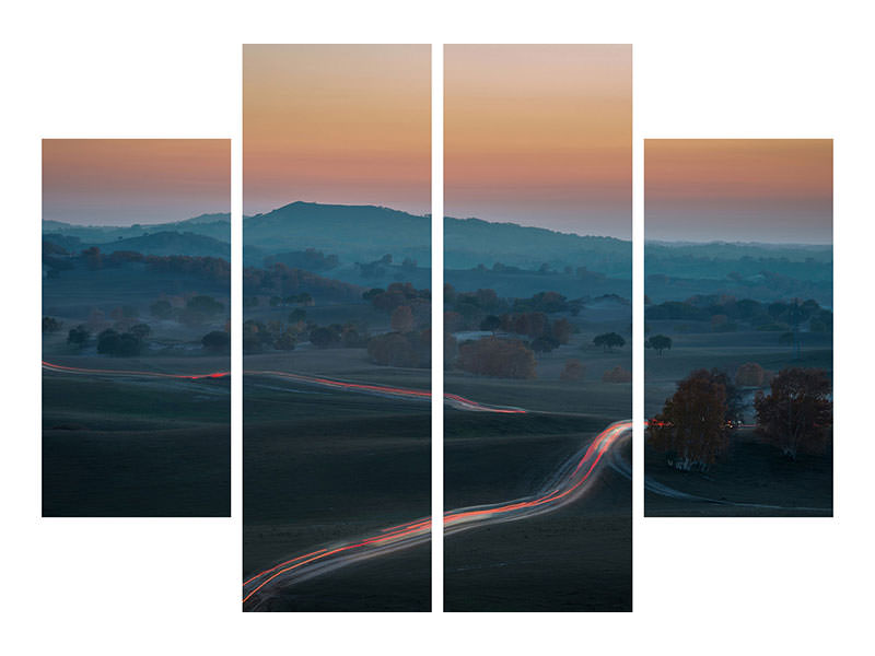 4-piece-canvas-print-prairie-dusk