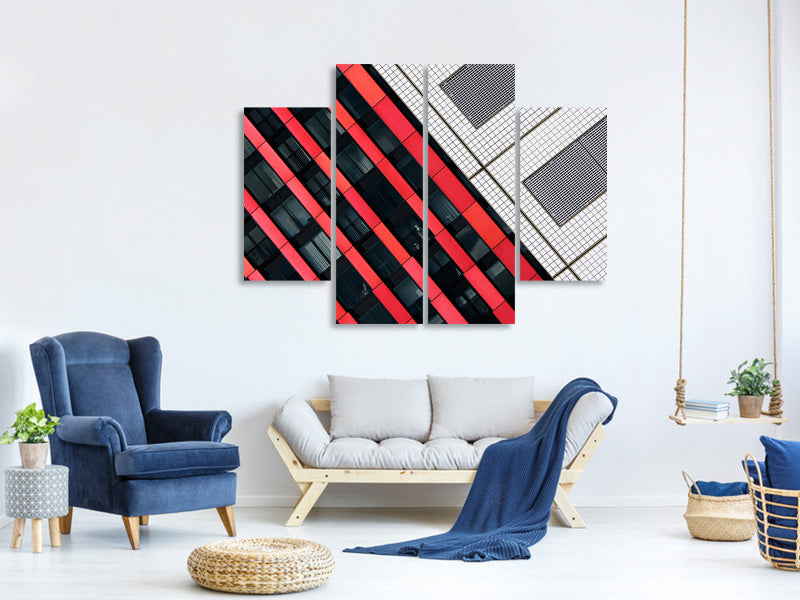 4-piece-canvas-print-red-diagonals