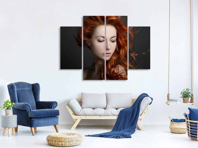 4-piece-canvas-print-red-hair