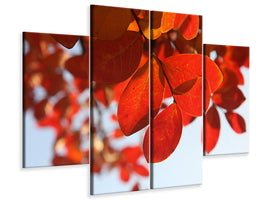 4-piece-canvas-print-red-leaves-xl