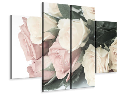 4-piece-canvas-print-romantic-rose