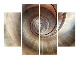 4-piece-canvas-print-spiral-staircase