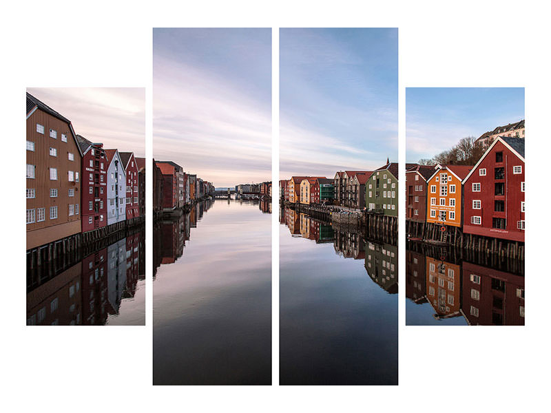 4-piece-canvas-print-trondheim-norway