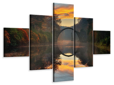 5-piece-canvas-print-autumn-garden