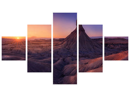 5-piece-canvas-print-bardenas-in-blue