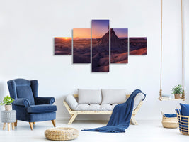 5-piece-canvas-print-bardenas-in-blue
