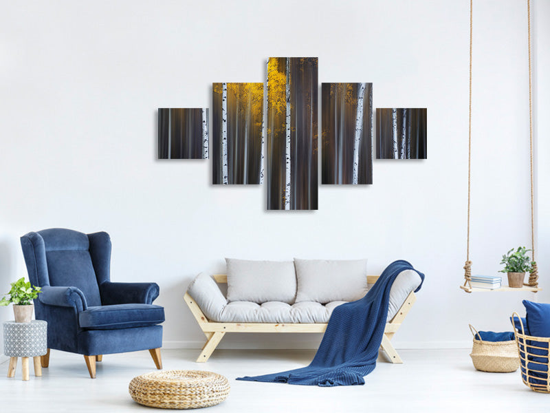 5-piece-canvas-print-curtain-of-fall