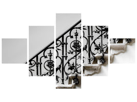 5-piece-canvas-print-forged-handrail
