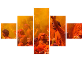 5-piece-canvas-print-holi-festival