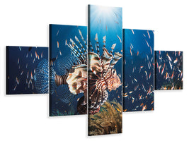 5-piece-canvas-print-lionfish