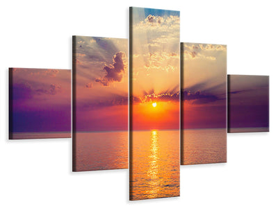5-piece-canvas-print-mystic-sunrise