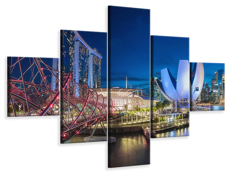 5-piece-canvas-print-singapore-marina-bay-panorama
