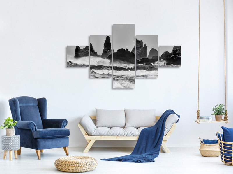 5-piece-canvas-print-stormy-beach