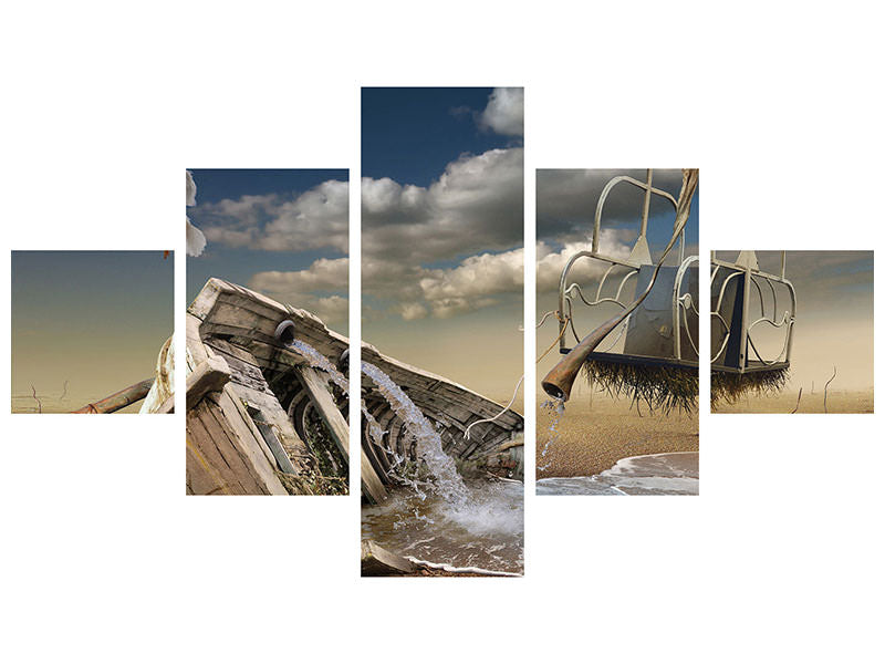 5-piece-canvas-print-stranded-wreck