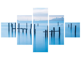 5-piece-canvas-print-the-old-pier-of-sausalito