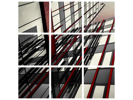 9-piece-canvas-print-red-lines