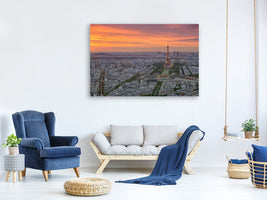 canvas-print-paris-skyline-at-sunset