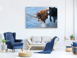 canvas-print-playing-dogs