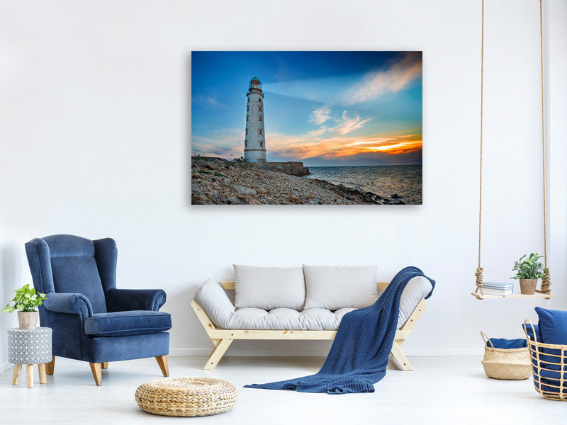 canvas-print-sunset-at-the-lighthouse