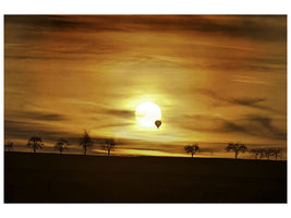 canvas-print-sunset-with-hot-air-balloon