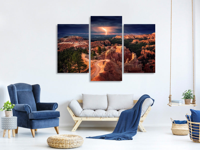 modern-3-piece-canvas-print-lightning-over-bryce-canyon