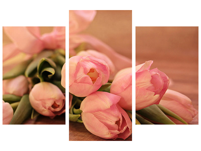 modern-3-piece-canvas-print-romantic-tulip-bouquet