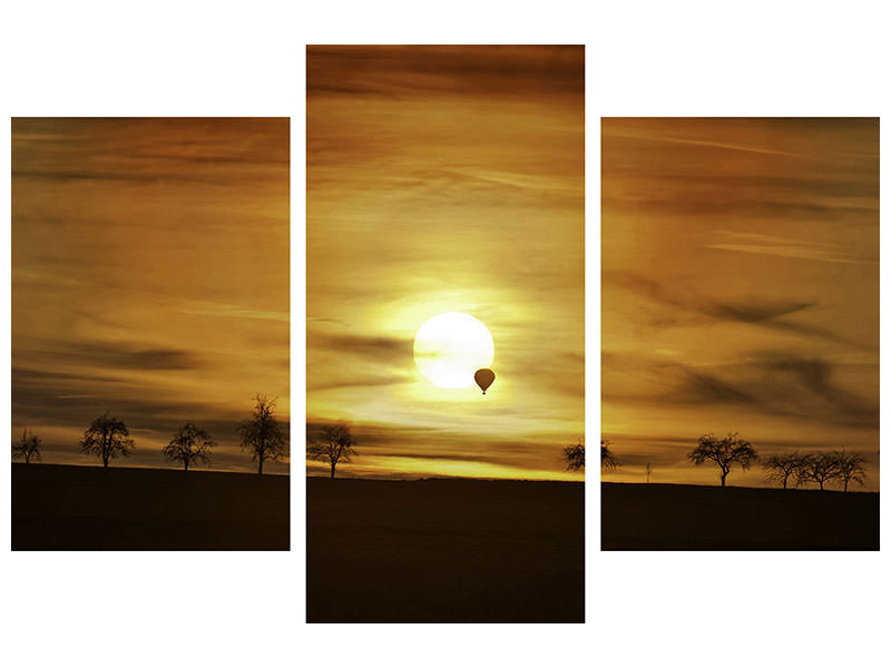 modern-3-piece-canvas-print-sunset-with-hot-air-balloon