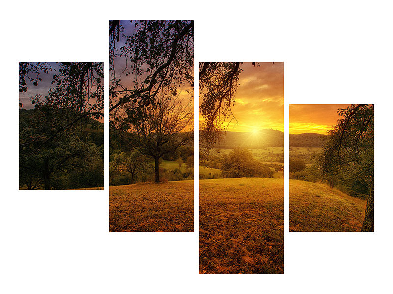modern-4-piece-canvas-print-a-landscape-in-the-sunset