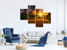 modern-4-piece-canvas-print-a-landscape-in-the-sunset