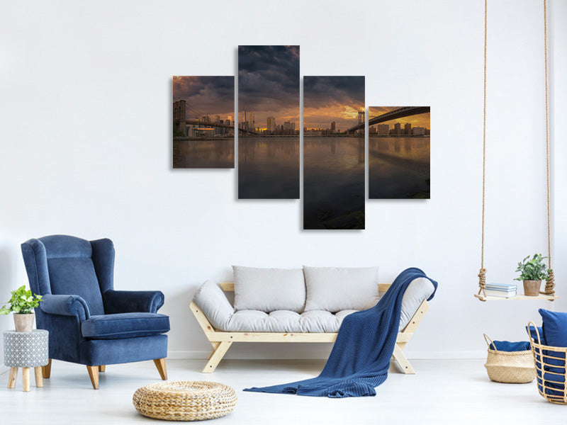 modern-4-piece-canvas-print-between-bridges