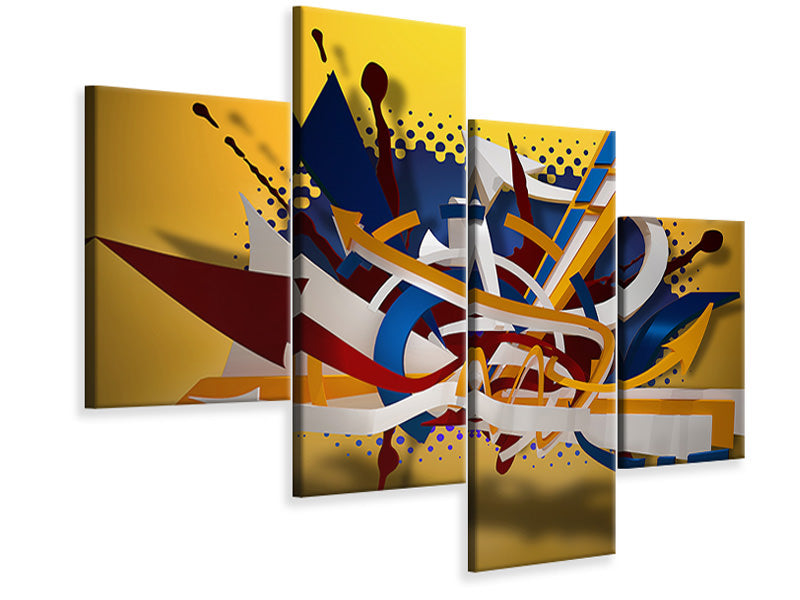 modern-4-piece-canvas-print-graffiti-art