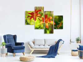 modern-4-piece-canvas-print-lilies-in-nature