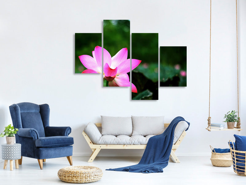 modern-4-piece-canvas-print-lotus-in-nature