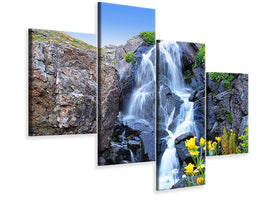 modern-4-piece-canvas-print-moving-waterfall