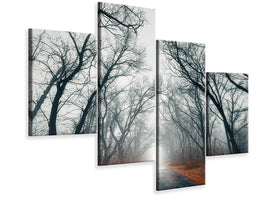 modern-4-piece-canvas-print-mysterious-mood-in-the-forest