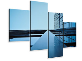 modern-4-piece-canvas-print-reflections-of-a-facade