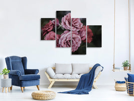 modern-4-piece-canvas-print-romantic-roses