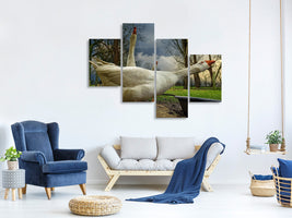 modern-4-piece-canvas-print-the-3-geese