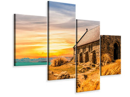 modern-4-piece-canvas-print-the-little-church