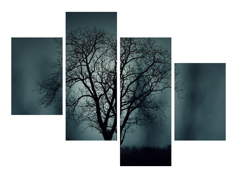 modern-4-piece-canvas-print-the-tree-in-darkness