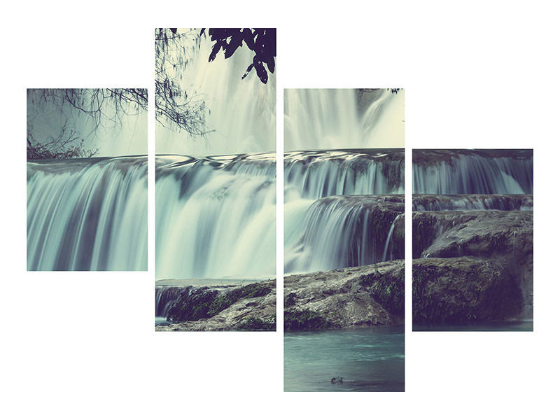 modern-4-piece-canvas-print-waterfall-mexico