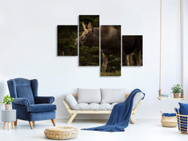 modern-4-piece-canvas-print-young-moose-on-the-loose