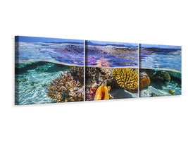 panoramic-3-piece-canvas-print-lagoon-life