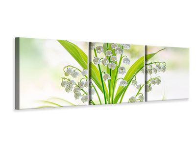 panoramic-3-piece-canvas-print-lily-of-the-valley-ii