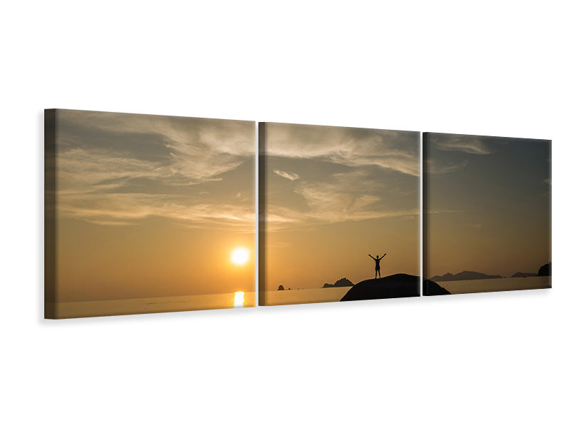 panoramic-3-piece-canvas-print-love-the-sunset-by-the-sea